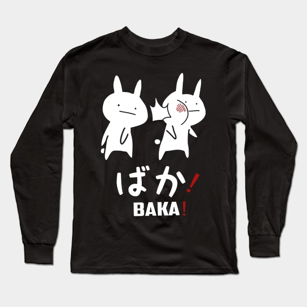 Funny Anime Baka Rabbit Slap Japanese Gift T-Shirt Long Sleeve T-Shirt by Trendy_Designs